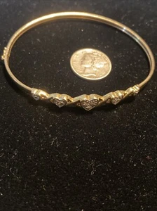 10kt Yellow Gold Bracelet Diamonds - Picture 1 of 6
