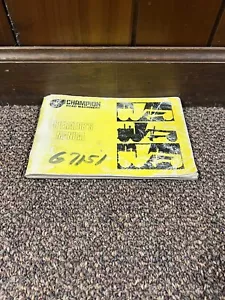 Genuine Champion Motor Grader Operators Operation Owners Manual - Picture 1 of 3