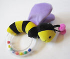 Baby Plush Rattle, bug theme, has Plastic Handle with Beads - NWOT - 1 pc.