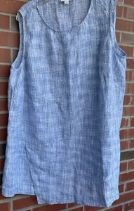 J. Jill Pure Jill Blue Agate Linen Wrap Tunic Women Sz 2X - Picture 1 of 5
