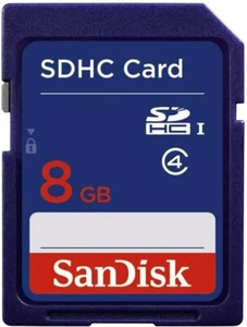 Sandisk 8GB SD Card SDHC Memory Card for Camera Universal - Blue Class 4 - Picture 1 of 2
