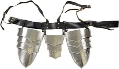 Avenger Tassets with Leather Belt Metallic One Size - Image 1 of 4