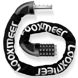 Bike Lock 90cm Heavy Duty 5 Digit Combination Code Bicycle Security Chain Lock - Picture 1 of 10