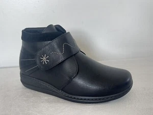 Damart Womens Black Low Wedge Heel Ankle Boots- RRP £45 (B2) - Picture 1 of 8