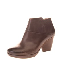 RRP €200 DANSKO Leather Ankle Boots Size 40 UK 7 US 9.5-10 Cuban Heel Zip 