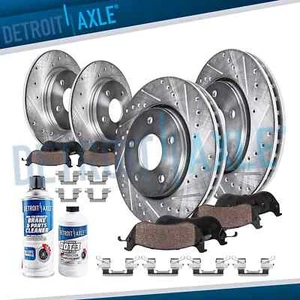 Front and Rear Drilled Slotted Rotors Brake Pads for 2013 - 2023 Nissan Altima - Picture 1 of 6