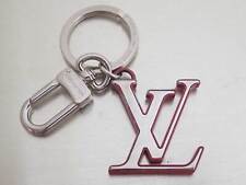 Auth Louis Vuitton LV Key Ring Bag Charm Silver/Red Silvertone MP2126 - e53736g