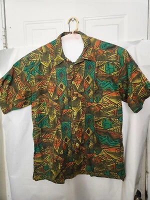 Camisa Hombre Colección Generra Hawaiana Abstracta Multicolor Talla L (A2) Foto 1 de 4