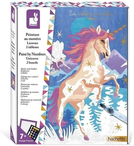 Janod Paint by Numbers Unicorns | 2 Boards Art Kit (7+) - Picture 1 of 1