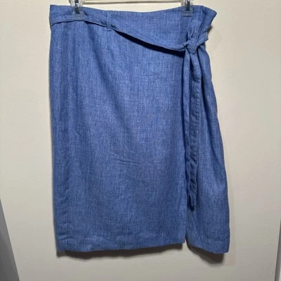 Falda envolvente sintética Crossstwill con forro azul 12P Banana Republic Factory Petite nueva con etiquetas Foto 1 de 4