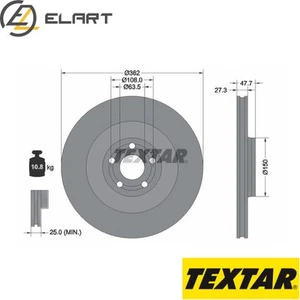 2x BRAKE DISC 92350805 FOR FORD FOCUS/IV/Turnier FORD USA MUSTANGMACH-E 2.0L - Picture 1 of 6
