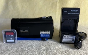 Samsung HMX-H300BN Camcorder Full HD 1080p 30x Zoom Schneider Lens -  Black - - Picture 1 of 14