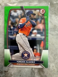 Yordan Alvarez 2023 Bowman Green Parallel #35/399 Houston Astros - Picture 1 of 4