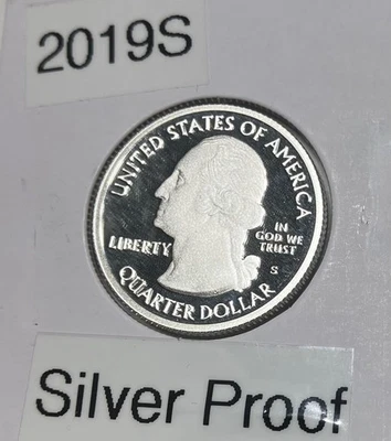 2019 - 5 America The Beautiful (ATB) Quarters all Silver Proof - Image 1 of 4