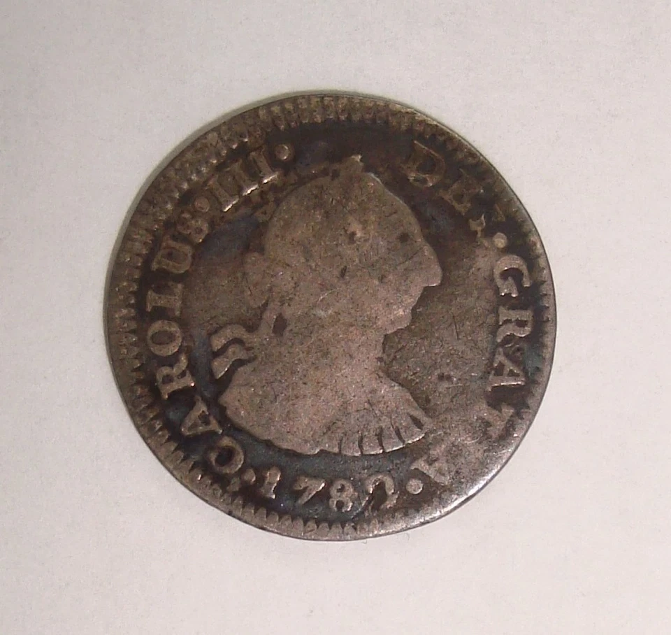1782 Mo-FF Mexico Silver 1/2 Real F - Image 1 of 3
