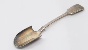 Stilton Cheese Scoop Fiddle Handle Silver Plated Late Victorian Serving Spoon - Picture 1 of 4