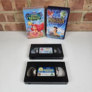 Disney VHS Lot – The Little Mermaid + Little Mermaid II – Bundle – Tested - Picture 1 of 17