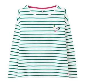 JOULES Size 20 Striped Jersey Embroidered Duck Motif Breton Top-Excellent Cond - Picture 1 of 12