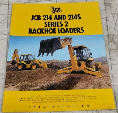 Folheto de vendas de retroescavadeiras JCB 214 e 214S série 2 junho de 1995 - Imagem 1 de 4