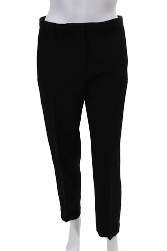 Pantaloni eleganti donna Givenchy vita alta pieghe gamba slim lana nero taglia EUR 40