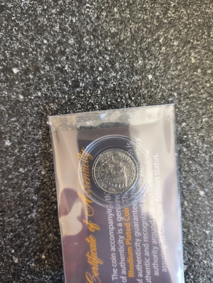 1908 Indian Head Penny Layered In Rhodium - Image 1 of 1