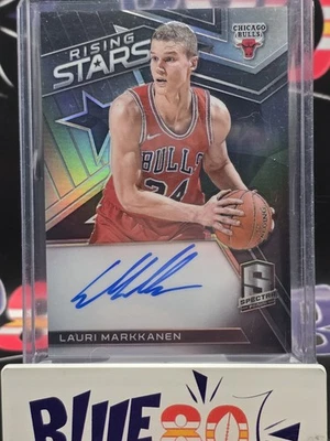 Lauri Markkanen /199 Rookie On Card  Auto 2017-18 Spectra Rising Stars RC Jazz - Image 1 of 4