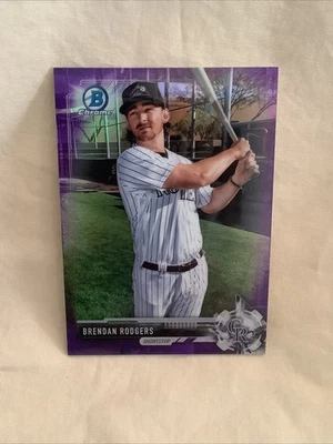 2017 Bowman Chrome #BCP231 Brendan Rogers - Purple Refractor/250 - Image 1 of 2