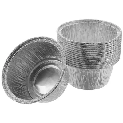  100 Pcs Contenitori Per Cupcake Coppette Dessert Tazze Di Foglio Alluminio - Immagine 1 di 4