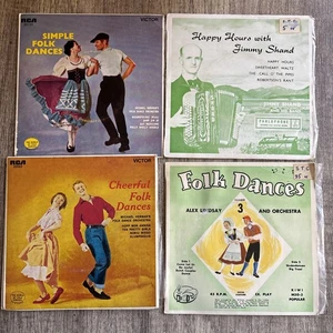 FOLK MUSIC Records Bundle of 18 EP Records (Folk Music Square Dance Polka) - Picture 1 of 5