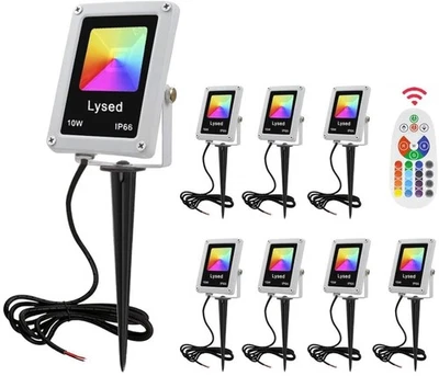 Foco Exterior RGB 10W LED Cambio de Color Luces Paisaje Bajo Voltaje 12V... Foto 1 de 4