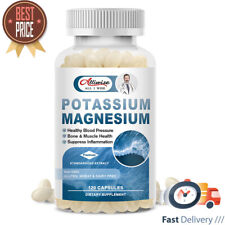 Potassium Magnesium Capsules Suppress Inflammation Bone & Muscle Health 120 Caps