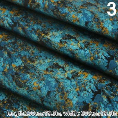 1M DIY Damask Brocade Fabric Cloth for Handcrafts Materials Costume Sewing Soft - Image 1 of 4