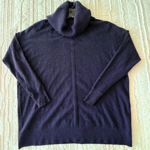 Sundance Pullover Damen M blau Lagenlook Party Büro Event ruhig Luxus Wasserfallausschnitt - Bild 1 von 8