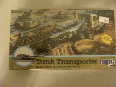 TANK TRANSPORTER Sealed MPC Model Kit 1/76 Scale Made in USA 1-6207 1983 WW II - Image 1 of 3