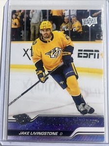 Jake Livingston 2023-24 Upper Deck Series 1 Young Guns RC #245 Predators