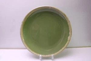 HULL Keramik Avocado Grün Tropfglasur Essteller Ofenfest USA 10" - Bild 1 von 3