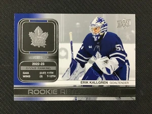 2023-24 Upper Deck Series 1 #RR-13 Erik Kallgren Rookie Retrospective Leafs - Picture 1 of 2
