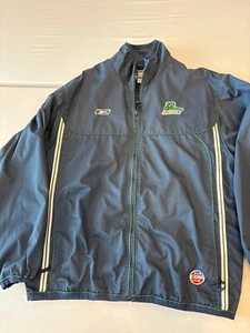 Used ECHL Hockey Florida Everblades zippered Reebok blue Jacket medium - Picture 1 of 6