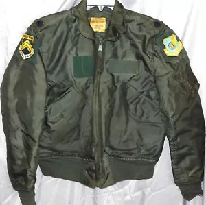 Vintage USAF Alpha Industries Fighter Patch CWU-36p Pilot Large Flight Jacket - Picture 1 of 13