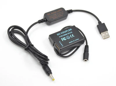 DCC9 USB Power Cable+DMW-BLD10 Dummy Battery For Panasonic DMC-GX1 GF2 G3R G3EGK - Image 1 of 4