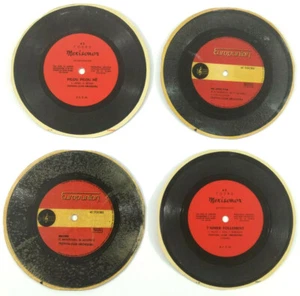 Lot de 4 Disques souples Monsavon Mexisonor Europunion Becaud Moustaki - Imagen 1 de 2