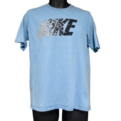 NIKE Logo Blue Black & Silver T-Shirt Boy’s XL - Image 1 of 4
