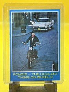 Happy Days 1976 TOPPS CARD 11 ‘Fonzie - The Coolest Thing On Wheels!’
