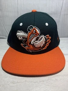 Miami Hurricanes Hat Cap Strap Back Green Orange "Fighting Sebastian" NCAA Mens - Picture 1 of 9