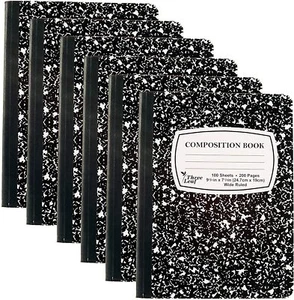 Composition Notebook 6 Pack 9-3/4" x 7-1/2" Wide Ruled 100 Sheet (200 Pages) - Picture 1 of 4