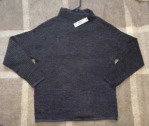 NEW Tahari Shimmer Sweater Black & Silver Lurex Stretchy Dressy Small MSRP $98 - Picture 1 of 10