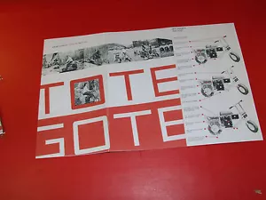 WOW! VINTAGE TOTTE GOTE CATALOG UNFOLDED 16 5/8"X 10 3/8" 10 3/8"X 5 5/8 FOLDED - Imagen 1 de 3
