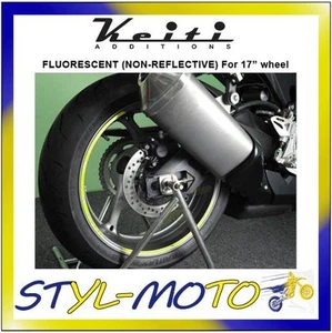 WS810FY KEITI STRISCE ADESIVE RIFRANGENTI CERCHI MOTO RUOTE FLUORESCENTI GIALLO - Imagen 1 de 1