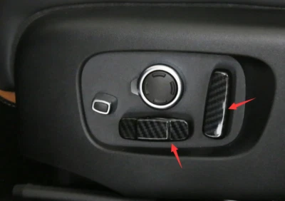 Fiber Seat Adjust Button Cover Trim For Land Rover Range Rover Velar 18-23 4pcs - Image 1 of 3