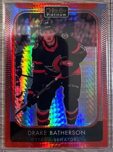 2021-22 OPC PLATINUM HOCKEY DRAKE BATHERSON RED PRISM SP #197/199 #84 SENATORS! - Picture 1 of 2